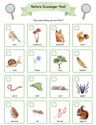 Free Nature Scavenger Hunt